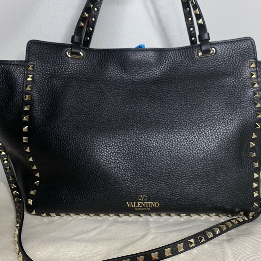 VALENTINO GARAVANI Medium Grain Leather Rockstud Tote Bag *Brand New* - Picture 5 of 12